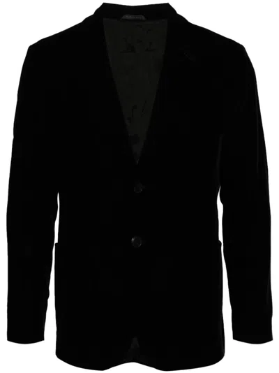 Giorgio Armani Single-breasted Blazer In Black