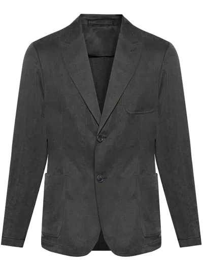 Giorgio Armani Single-breasted Blazer In Black
