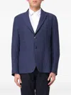 Giorgio Armani Single-breasted Blazer In Blue