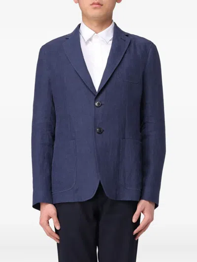 Giorgio Armani Single-breasted Blazer In Blue