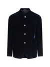 Giorgio Armani Long Sleeve Casual Jacket In Black