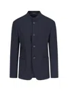 Giorgio Armani Tailored Jacket Front Pockets In Blue