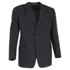 Giorgio Armani Single-breasted Blazer With Pockets In Grey Wool In Grey