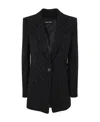Giorgio Armani Single-breasted Chevron-print Jacket In Black