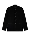 Giorgio Armani Single-breasted Jacket In A Chenille Jersey Knit In Black