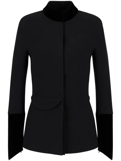 Giorgio Armani Single-breasted Jacket In Black