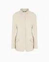 Giorgio Armani Single-breasted Jacket In A Canneté Cotton And Viscose