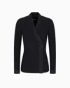 Giorgio Armani Single-breasted Jacket In Silk Cady With Applied Crystals
