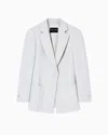 Giorgio Armani Single-breasted Jacket In Stretch Double-faced Wool In Multi