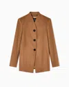 Giorgio Armani Single-breasted Jacket In Vicuña Wool In Brown