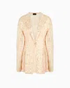 Giorgio Armani Single-breasted Jacket In Viscose Jersey With Rhinestone Embroidery