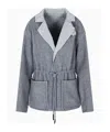 Giorgio Armani Single-breasted Jacket In Wool And Cashmere Double Cloth In Gray