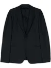 Giorgio Armani Tailored Suit With Notch Lapel And Back Vent In Blue