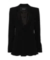 Giorgio Armani Single-breasted Ruffled Blazer In Black