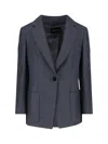Giorgio Armani Sleek Modern Grey Jacket With Structured Silhouette In Gray