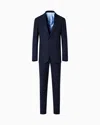 Giorgio Armani Single-breasted Soho Line Suit In Micro-pinstriped Virgin Wool