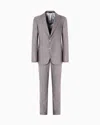 Giorgio Armani Single-breasted Soho Line Suit In Two-tone Armure Wool