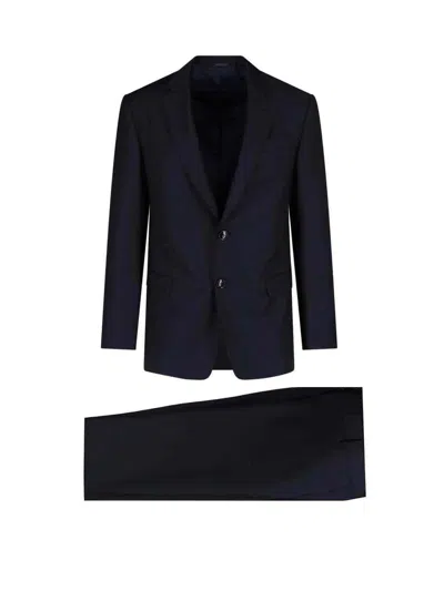 Giorgio Armani Single-breasted Suit In Black
