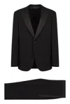 Giorgio Armani Single-breasted Tailored Suit In Black
