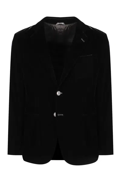 Giorgio Armani Single-breasted Two-button Jacket In Black
