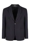 Giorgio Armani Single-breasted Two-button Jacket In Blue