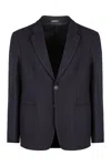 Giorgio Armani Single-breasted Two-button Jacket In Blue