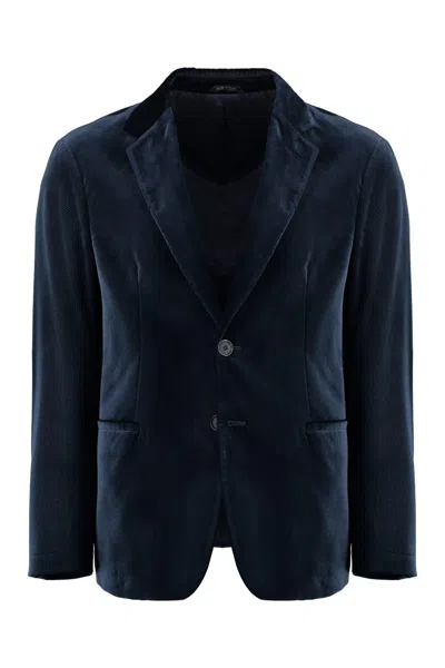 GIORGIO ARMANI SINGLE-BREASTED VELVET JACKET