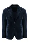 Giorgio Armani Single-breasted Velvet Jacket In Multi