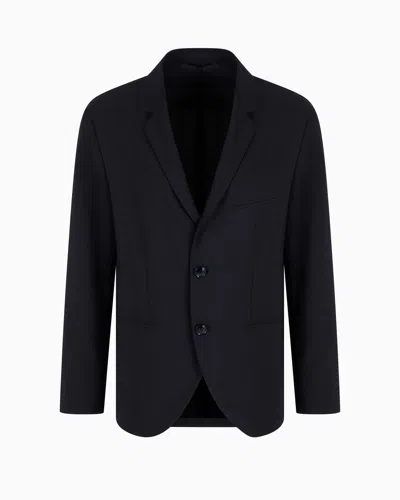GIORGIO ARMANI SINGLE-BREASTED, VIRGIN-WOOL JACKET