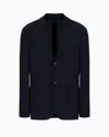 Giorgio Armani Wool Blazer In Blue