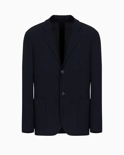 GIORGIO ARMANI SINGLE-BREASTED, VIRGIN-WOOL JACKET