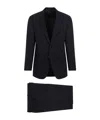Giorgio Armani Single-breasted Wool Suit In Black