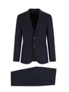 Giorgio Armani Navy Virgin Wool Tailored Suit In Blue