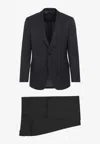 Giorgio Armani Single-breasted Wool Suit In Gray
