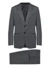 Giorgio Armani Single-breasted Wool Suit In Gray