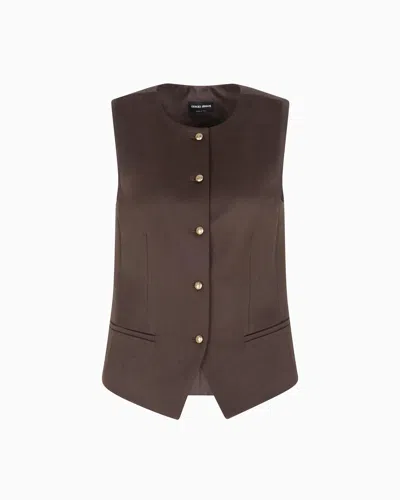 GIORGIO ARMANI SINGLE-BREASTED WOOL WAISTCOAT