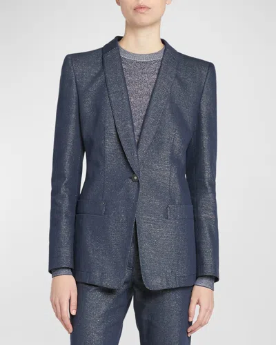 Giorgio Armani Single-button Denim Blazer Jacket