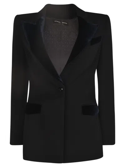 Giorgio Armani Single-button Fitted Blazer In Printed