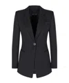 Giorgio Armani Technical Scuba Single-breasted Jacket In Black