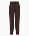 Giorgio Armani Single-dart, Pure Linen Canvas Trousers In Brown