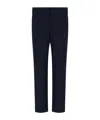Giorgio Armani Single-dart, Wool-crêpe Trousers In Blue