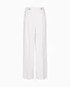 Giorgio Armani Single-pleat, Silk Crêpe Cady Trousers In White