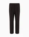 Giorgio Armani Single-pleat, Virgin Wool And Cashmere Seersucker Trousers