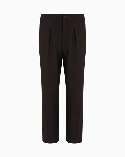 Giorgio Armani Single-pleat, Virgin Wool And Cashmere Seersucker Trousers