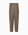 Giorgio Armani Single-pleat Viscose Twill Trousers
