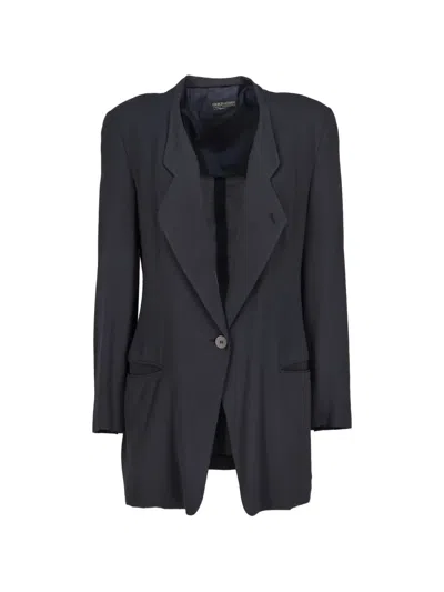 Pre-owned Giorgio Armani Single-breasted Blazer In Blue