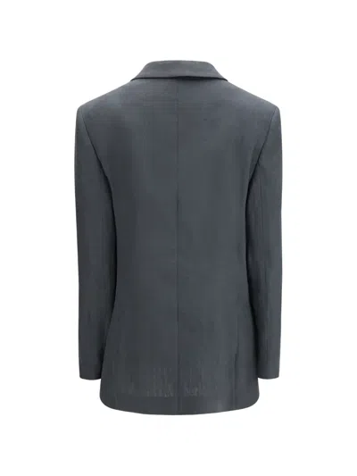 Giorgio Armani Single-breasted Blazer In Blue