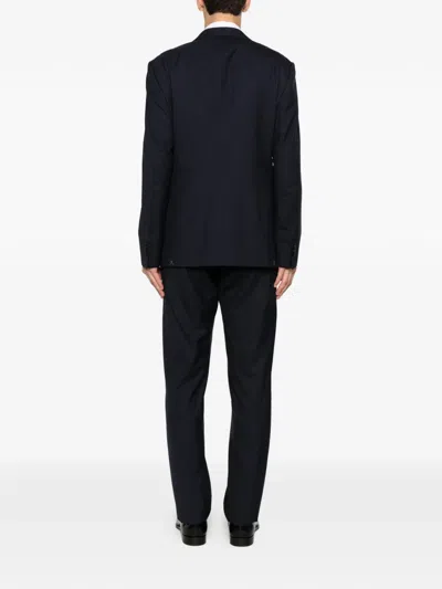 Giorgio Armani Single-breasted Notch-lapel Suit In Black