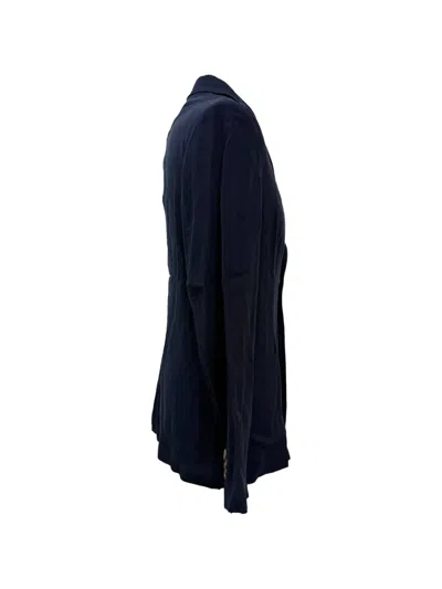 Pre-owned Giorgio Armani Single-breasted Pocketed Blazer In Blue