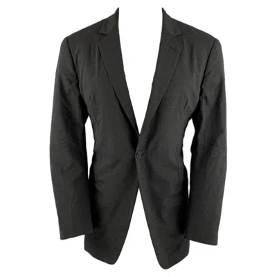 Pre-owned Giorgio Armani Size 40 Grey Wool Spandex Single Button Sport Coat In Gray